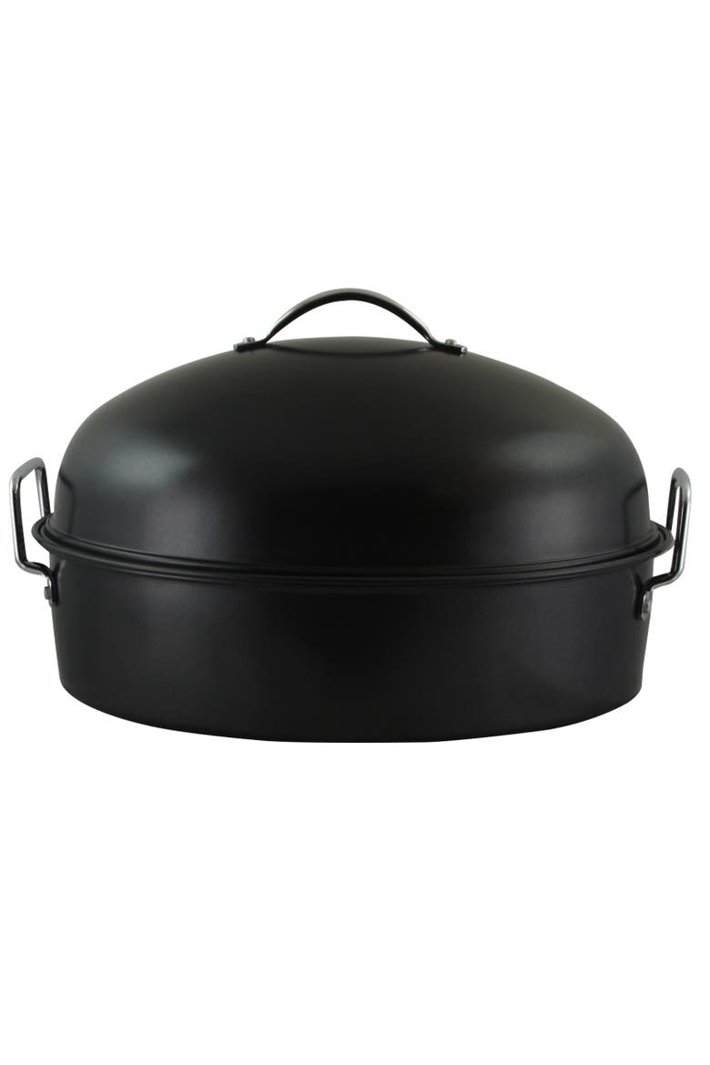 Kenmar High Dome Oval Roaster Set, Alternate, color, Metallic Silver
