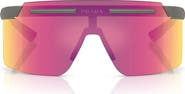Prada Linea Rossa 140mm Polarized Shield Sunglasses