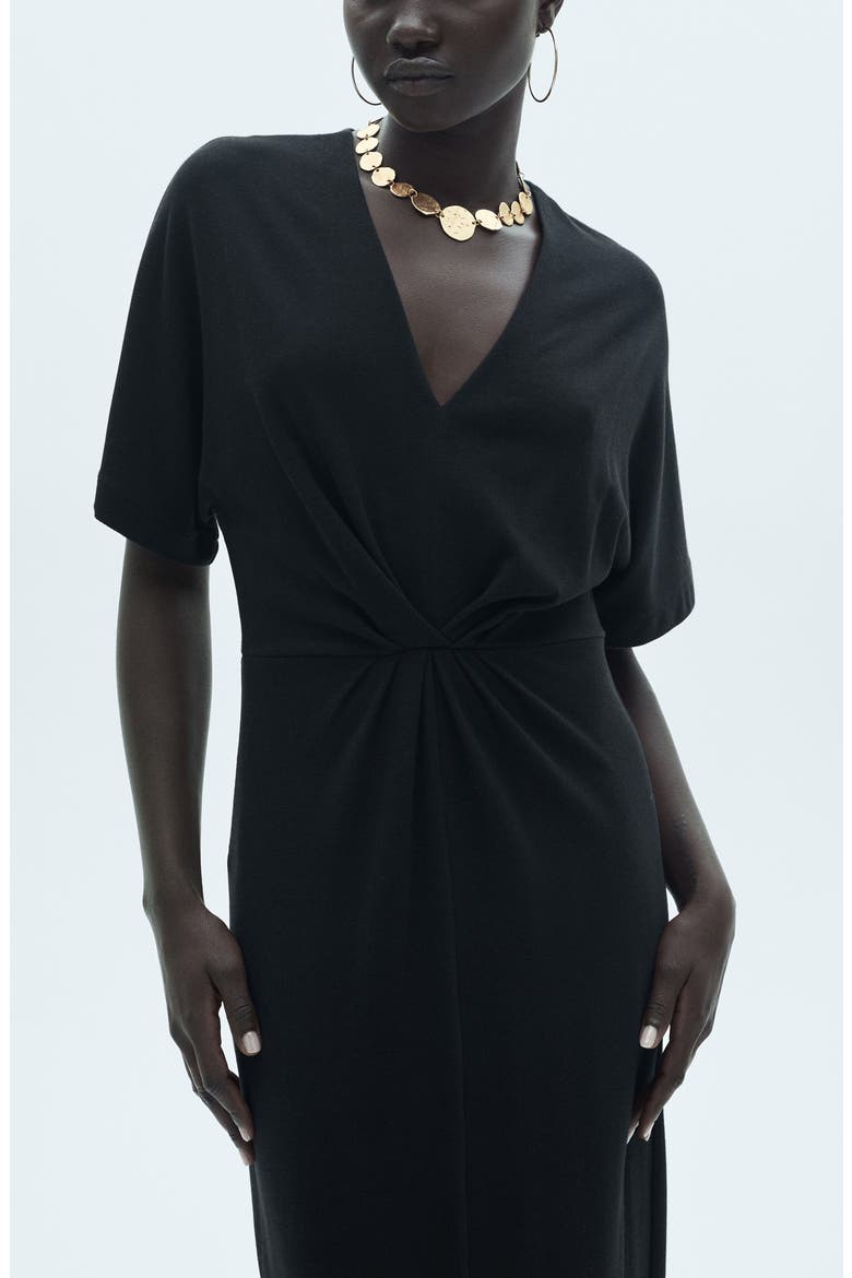 Short Sleeve Dress, Alternate, color, BLACK
