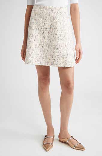 Giambattista Valli Sequin Bouclé A-Line Skirt