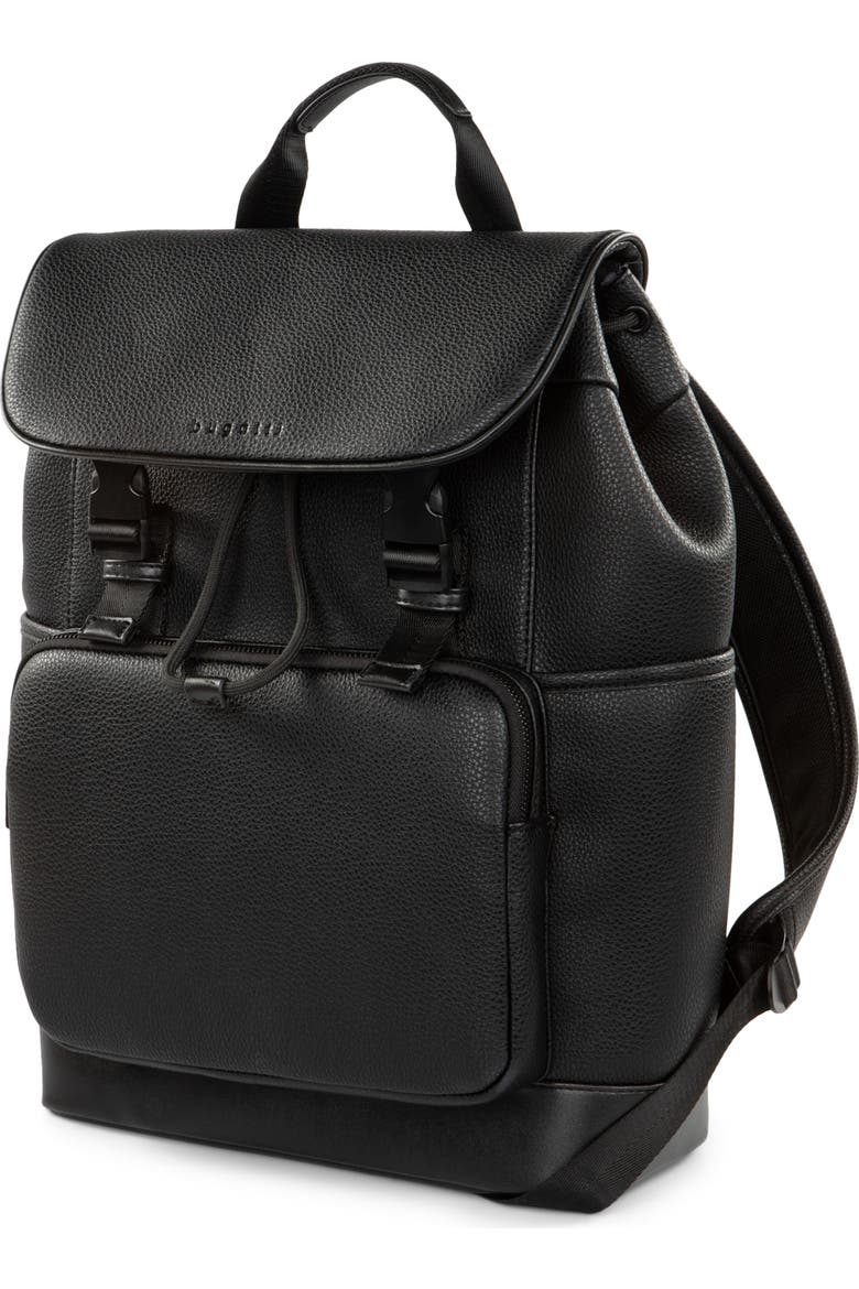 bugatti leather slim backpack Palermo access zippered front pocket and a comfortable handle Bugatti - Central Backpack -