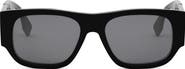 Fendi Diagonal 54mm Rectangular Sunglasses
