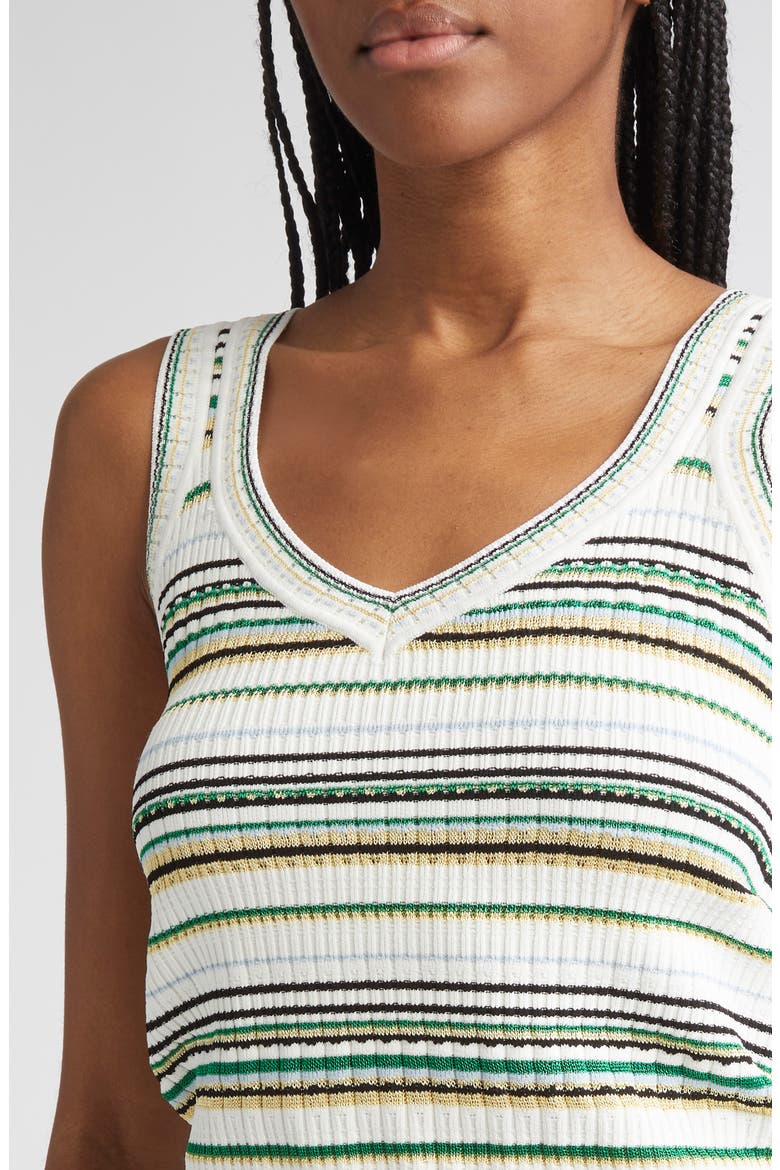 Carlin Knit Crop Tank, Alternate, color, OFF WHITE MULTI
