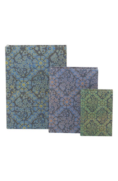 Sonoma Sage Home Set Of 3 Faux Book Boxes In Blue