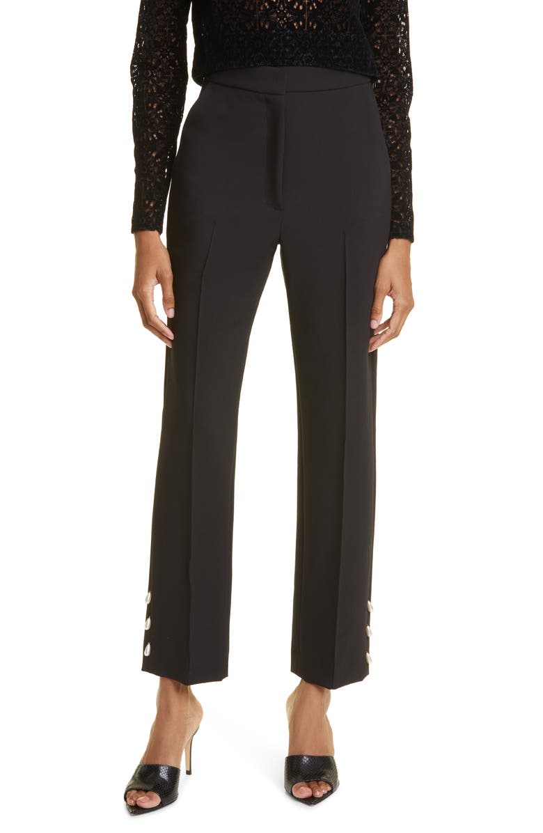 Lela Rose Imitation Pearl Detail Demi Pants, Main, color, 