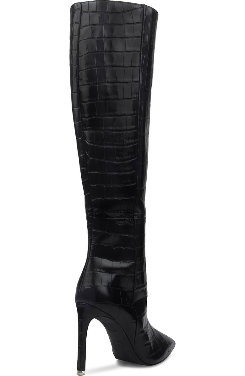 BLACK SUEDE STUDIO Taylor Croc Embossed Pointed Toe Boot, Alternate, color,