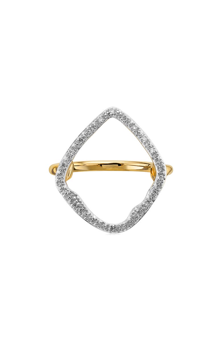 Monica Vinader Riva Hoop Diamond Ring, Alternate, color, Yellow Gold