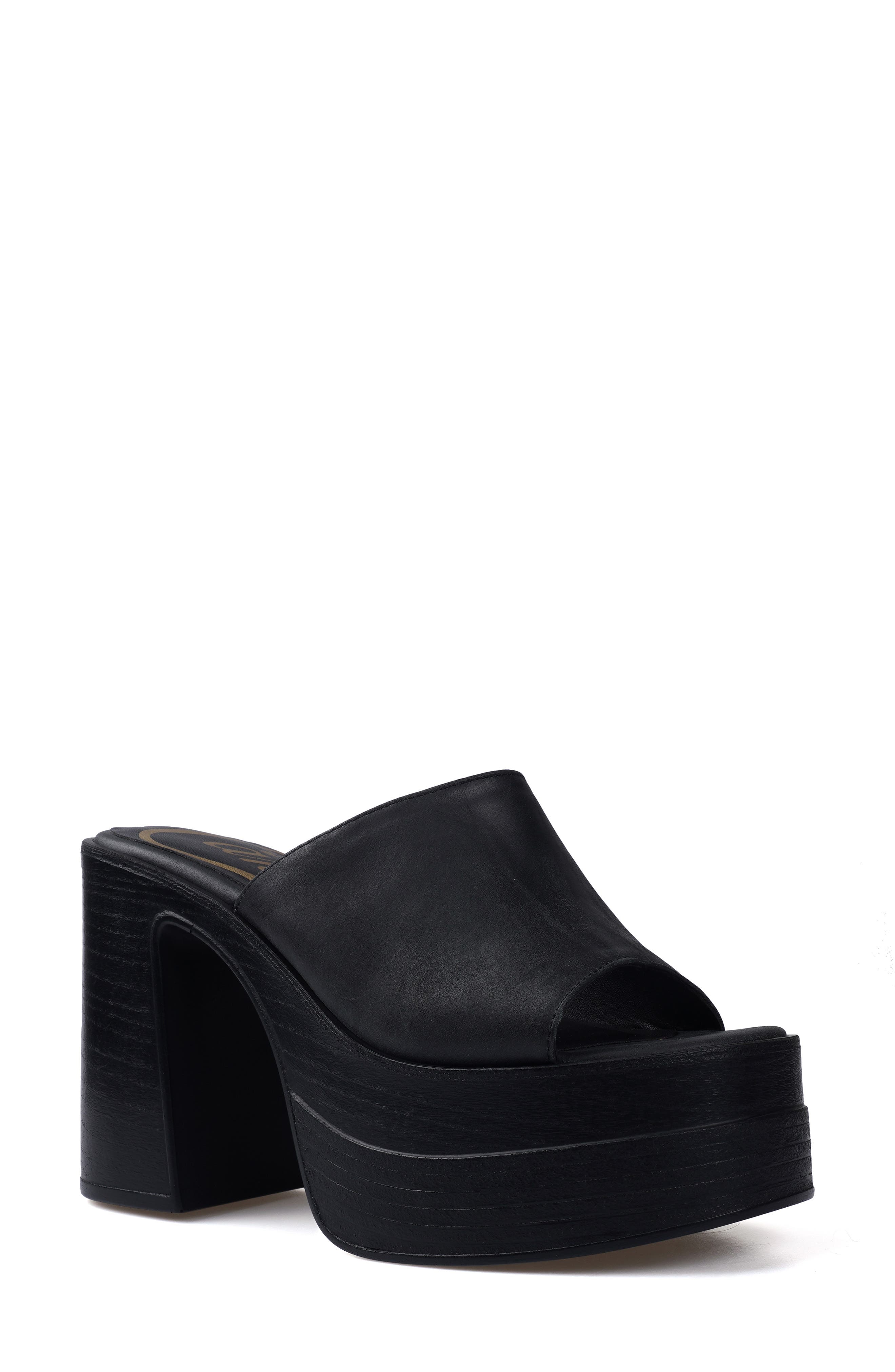 Candie
s Brizol Platform Sandal, Main, color, Black Leather