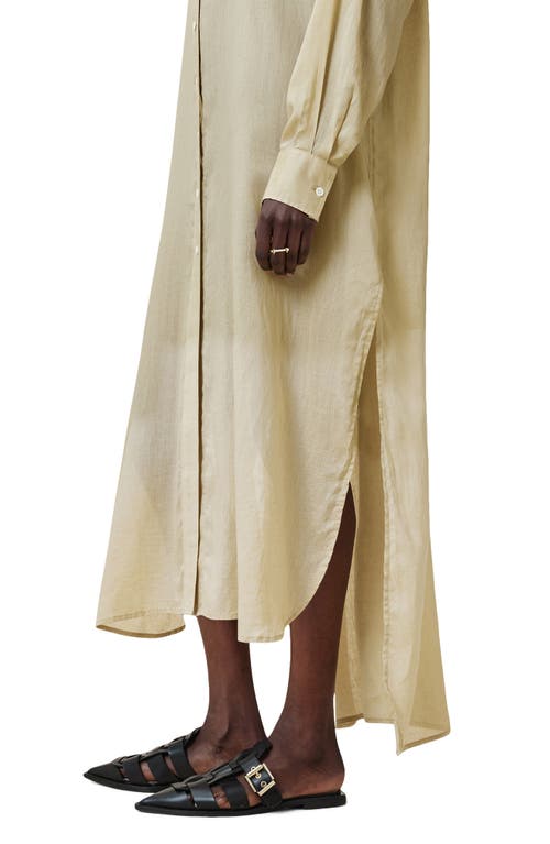 Allsaints Ezra Long Sleeve High-low Maxi Shirtdress