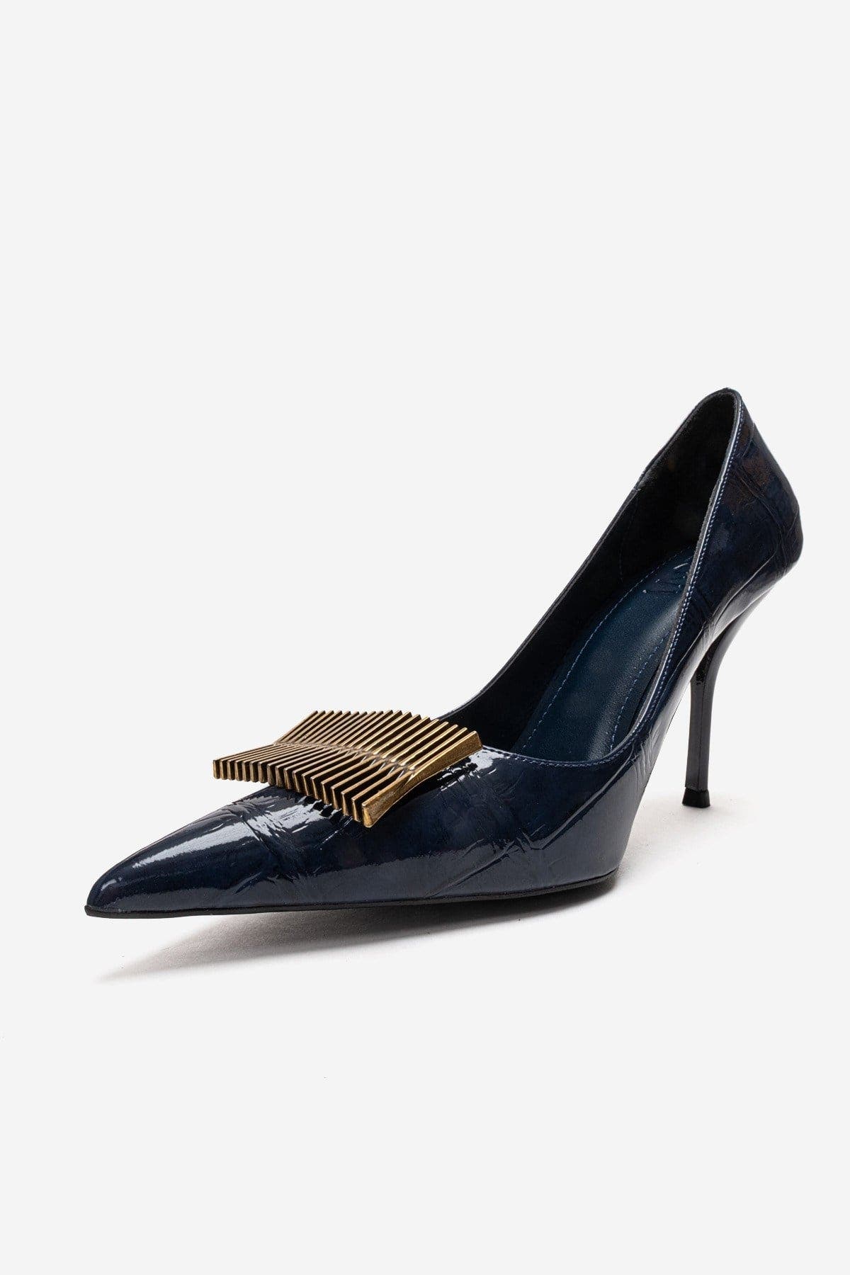 Dexen Stiletto Pump, Alternate, color, Navy Print