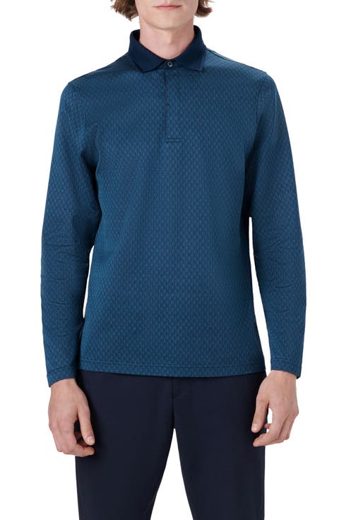 Three-Button Long Sleeve Polo
