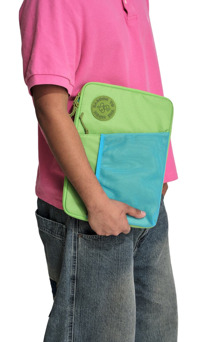 Baboon to the Moon Laptop Case, Alternate, color, Lime Breeze