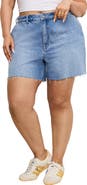 Good American Cutoff Carpenter Denim Shorts