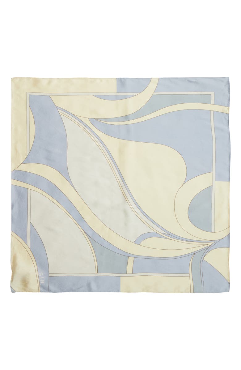 SIR Adrianna Abstract Print Silk Scarf, Alternate, color, 