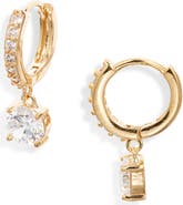 Nordstrom Cubic Zirconia Dangle Hoop Earrings