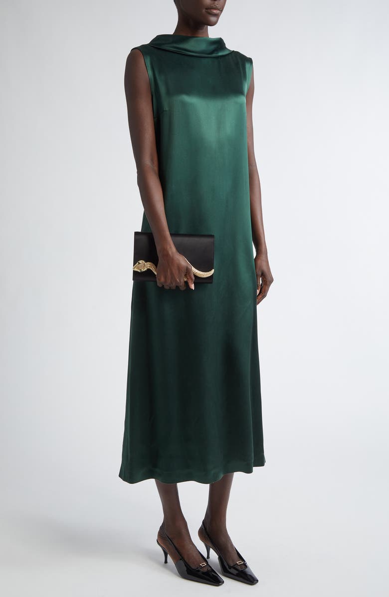 JUDITH LEIBER COUTURE Fizzoni Serpent Satin Clutch, Alternate, color,