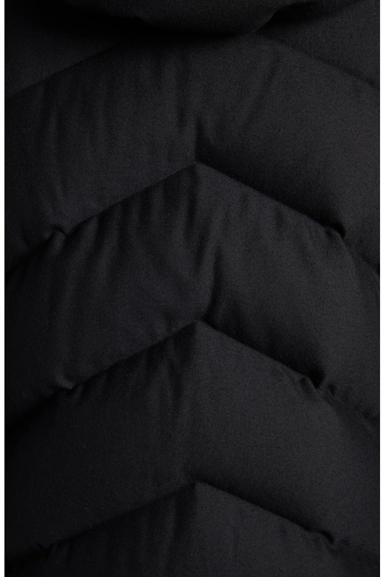 Lightweight Wool & Cashmere Hooded Down Jacket, Alternate, color, BLACK