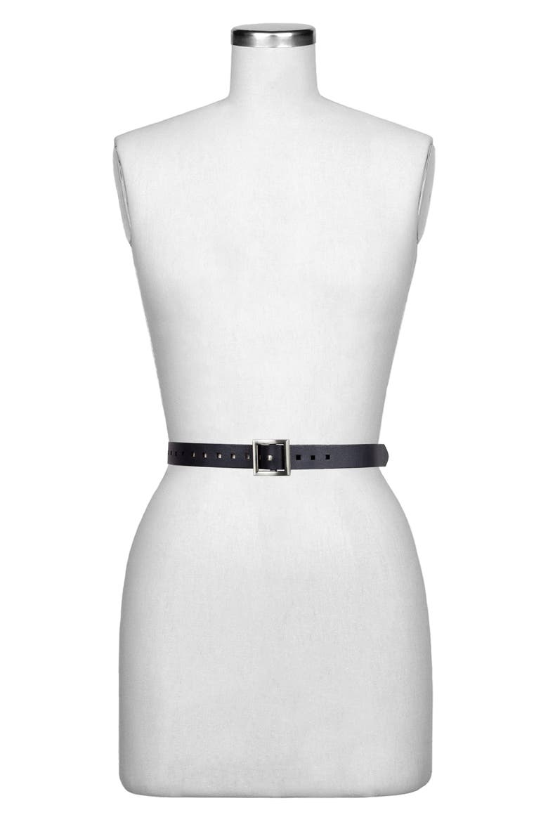 Huxton Leather Belt, Alternate, color, BLACK