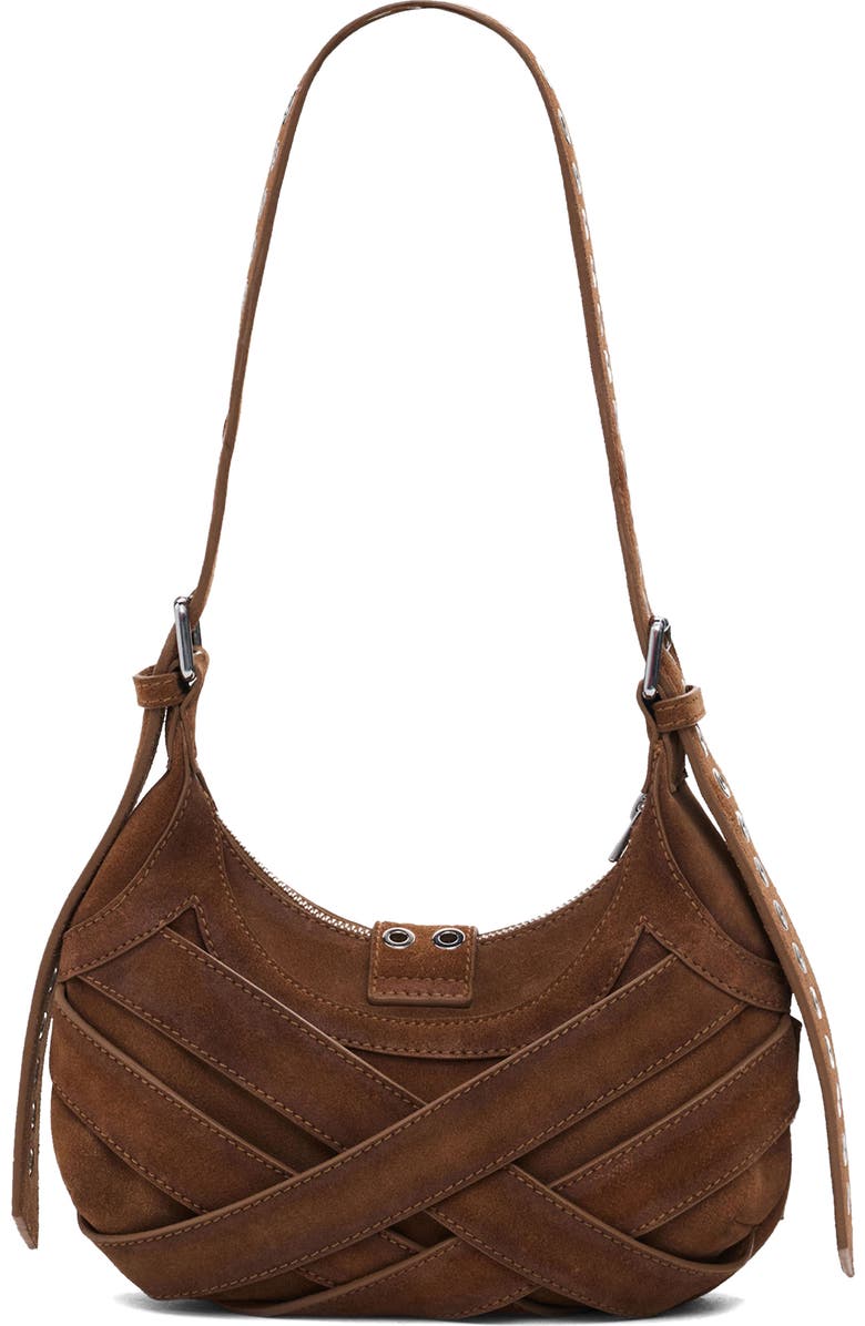 Desigual Grommet Trim Faux Leather Shoulder Bag, Alternate, color,