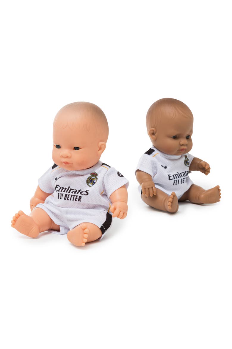 8 1/4 inch Baby Girl Doll with Real Madrid Soccer Jersey, Alternate, color, Medium Skin