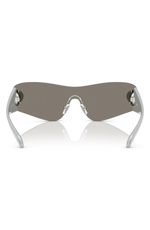Versace 142mm Pillow Shield Sunglasses In Silver