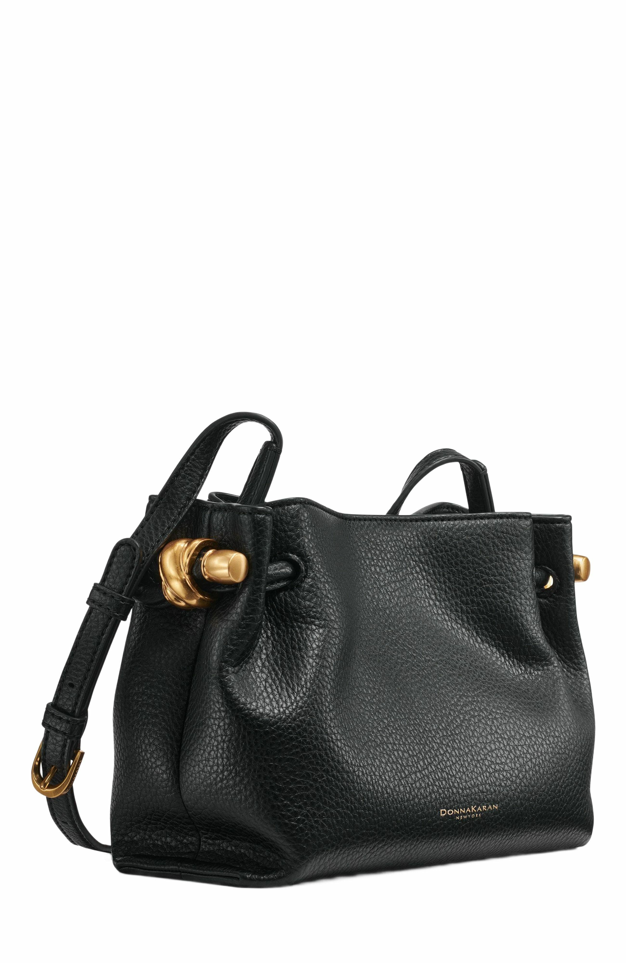 Donna Karan New York Cashmere Crossbody Bag, Alternate, color, Black/Gold