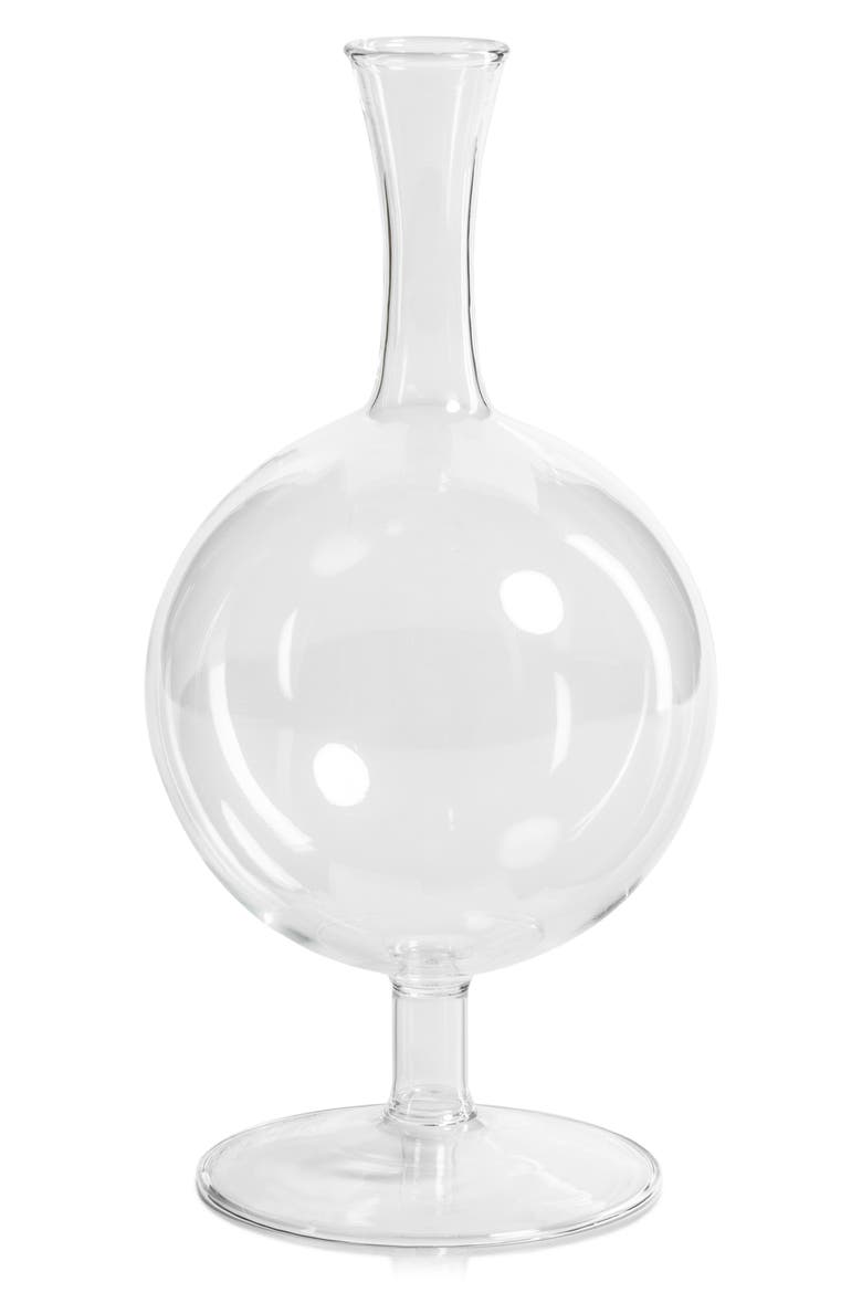 Lillee Footed Glass Vase, Main, color, CLEAR