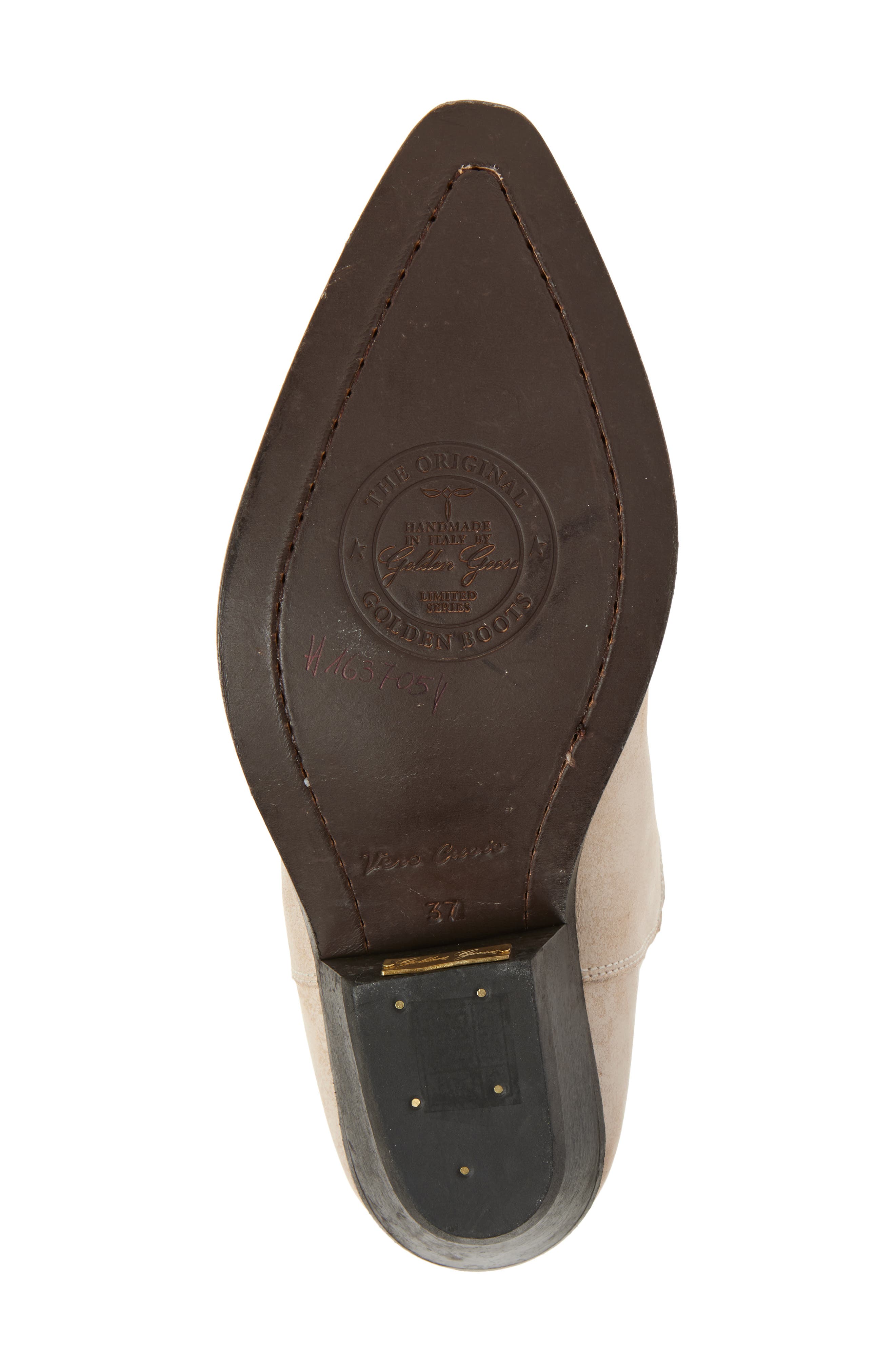 Golden Goose Wish Star Short Western Boot, Alternate, color, Butter