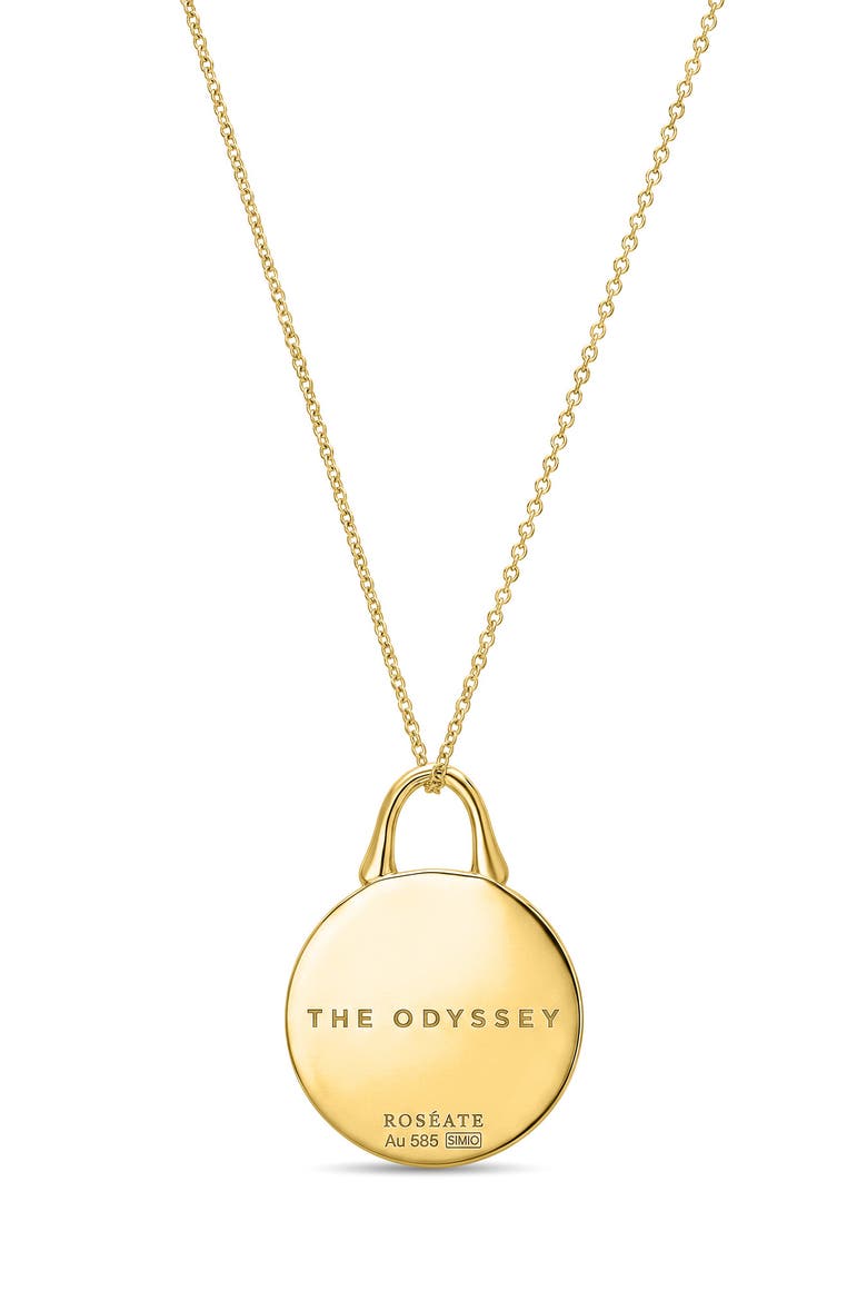 TreasureLock Lion 14K Gold & Mother-of-Pearl Pendant Necklace, Alternate, color, 14K YG AND MOTHER-OF-PEARL