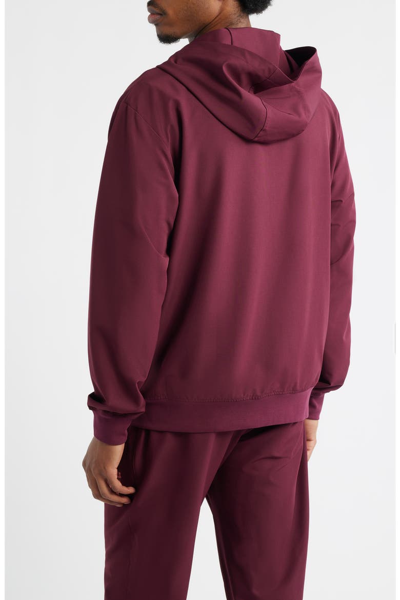 Tempo 777 Zip Front Hoodie, Alternate, color, MERLOT