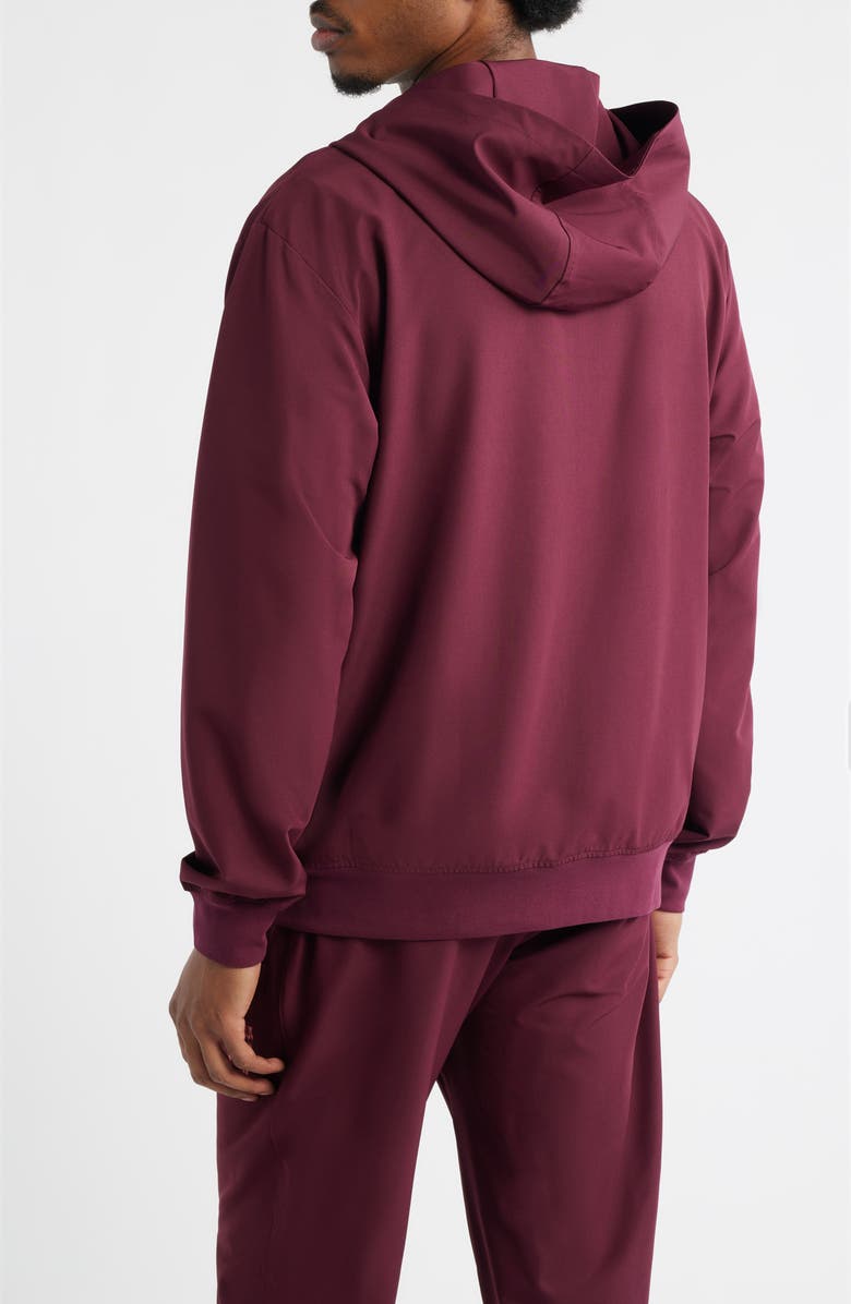 SANTO STUDIO Tempo 777 Zip Front Hoodie, Alternate, color, Merlot