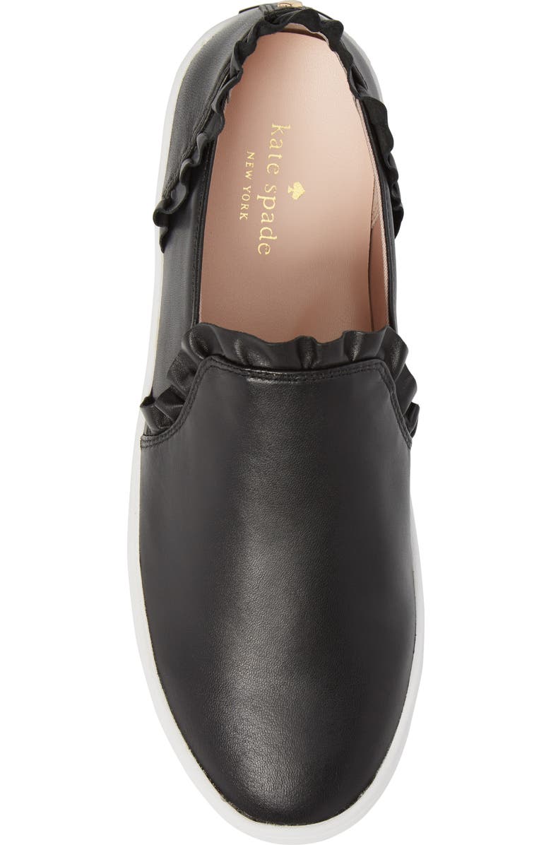 Kate Spade New York lilly ruffle slip-on sneaker, Alternate, color,