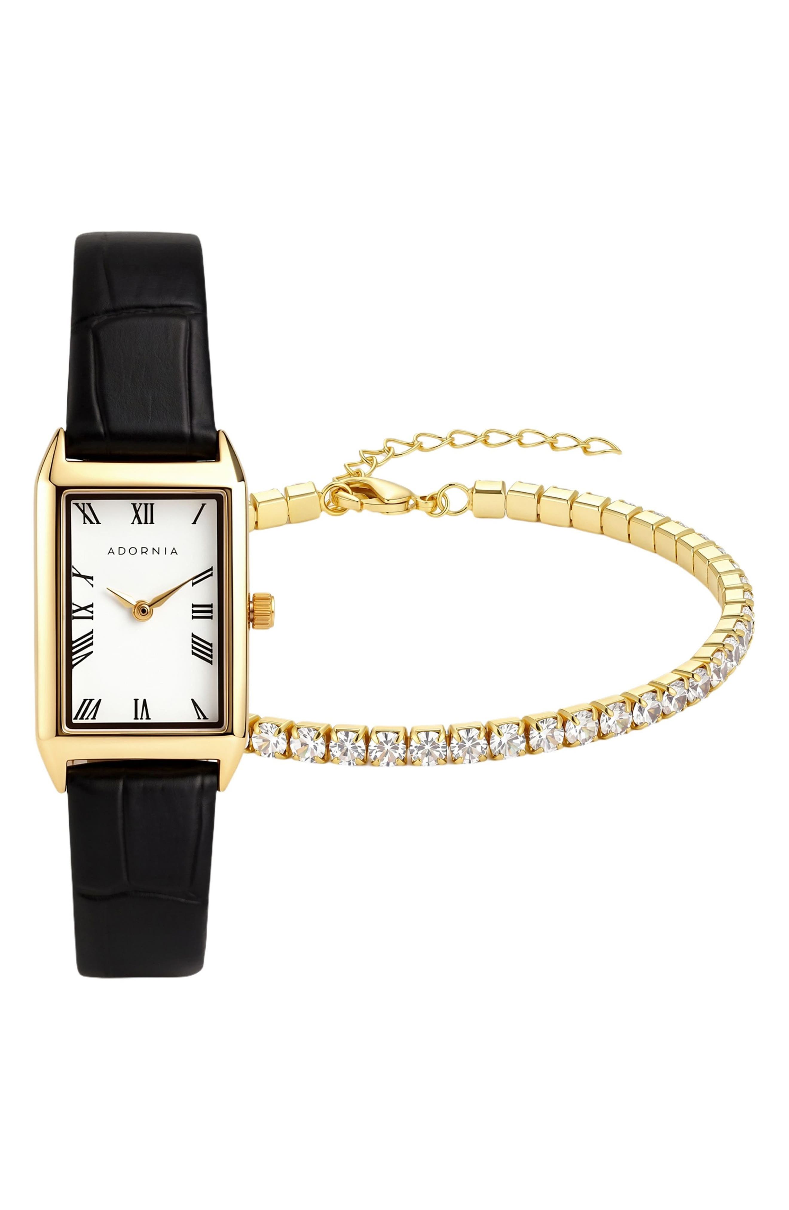 Zurich Watch & Tennis Bracelet Set