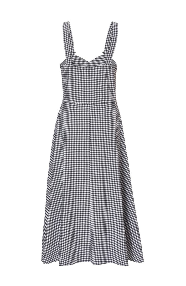 QUIZ Gingham Strappy Midi Dress, Alternate, color, Black