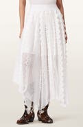 AllSaints Vashtie Mixed Lace Handkerchief Hem Skirt