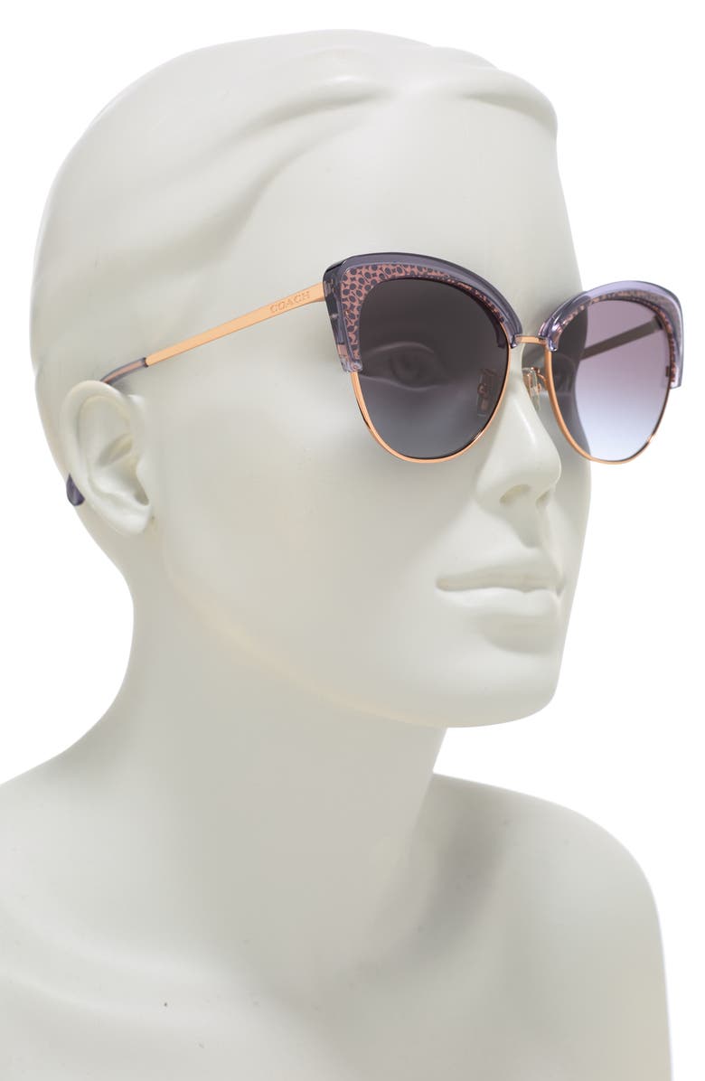 COACH 55mm Butterfly Sunglasses, Alternate, color, 