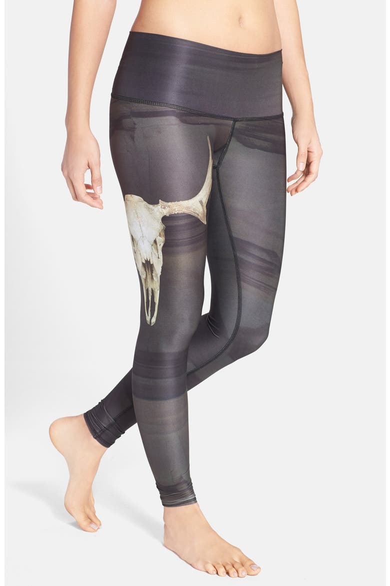 'Deer Medicine Hot Pant' Leggings, Main, color, BLACK