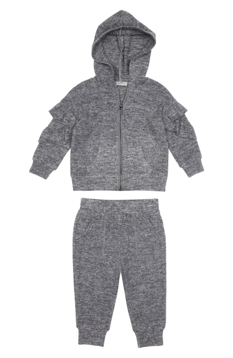 Habitual Girl Habitual Jocelyn Ruffle Hoodie & Sweatpants Set, Main, color, 