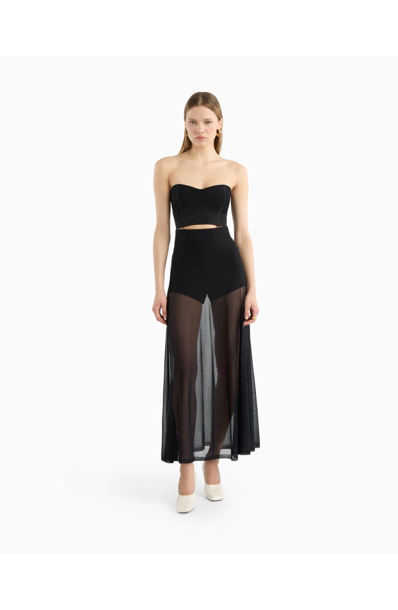 Dodiee Paz Sheer Skirt, Main, color, Black
