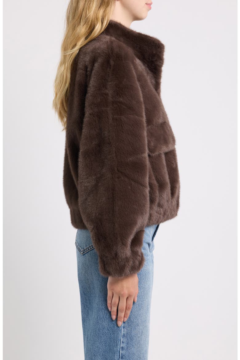 Badet Faux Fur Jacket, Alternate, color, CHOCOLATE