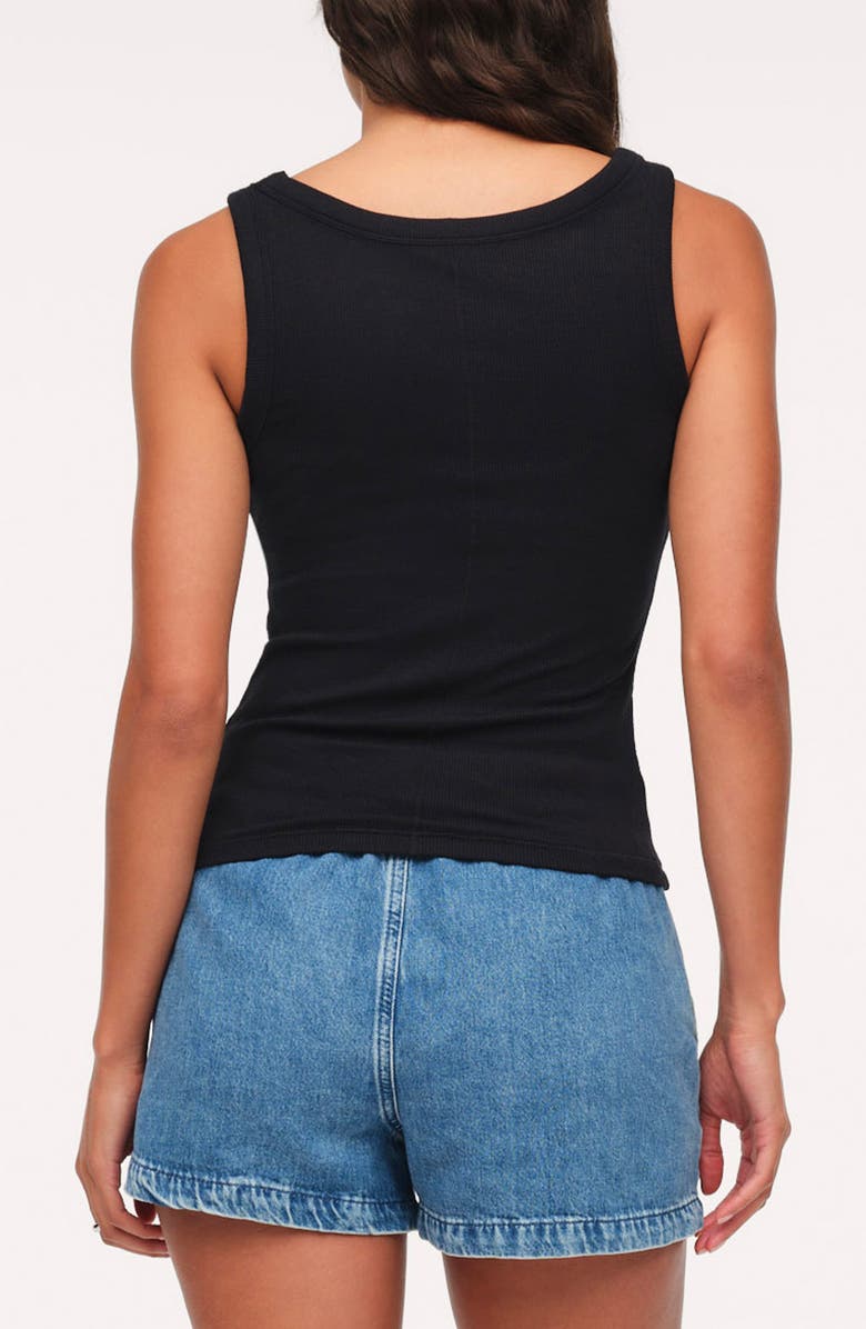 nuuds Slinky Rib Knit Stretch Modal Jersey Tank, Alternate, color, Black