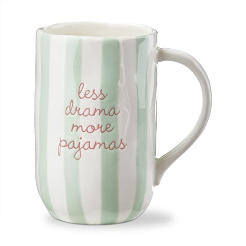 Less Drama More Pajamas Earthenware Mug Multi 21 oz 3.51x3.48x5.5 in