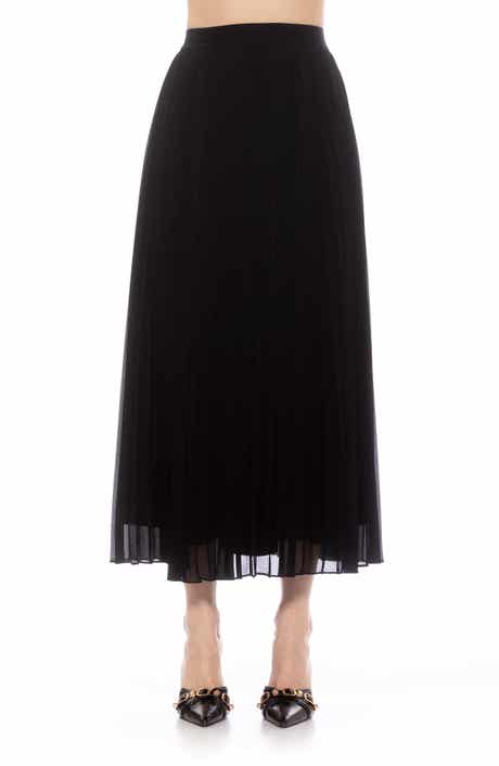 Alexia Admor Kesia Midi Chiffon Pleated Skirt