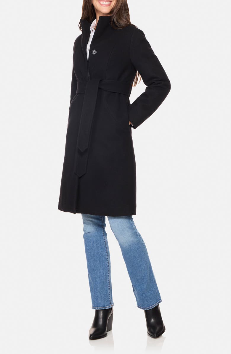 Norwegian Wool Stand Collar City Virgin Wool Blend 755 Fill Power Down Waterproof Coat, Alternate, color,