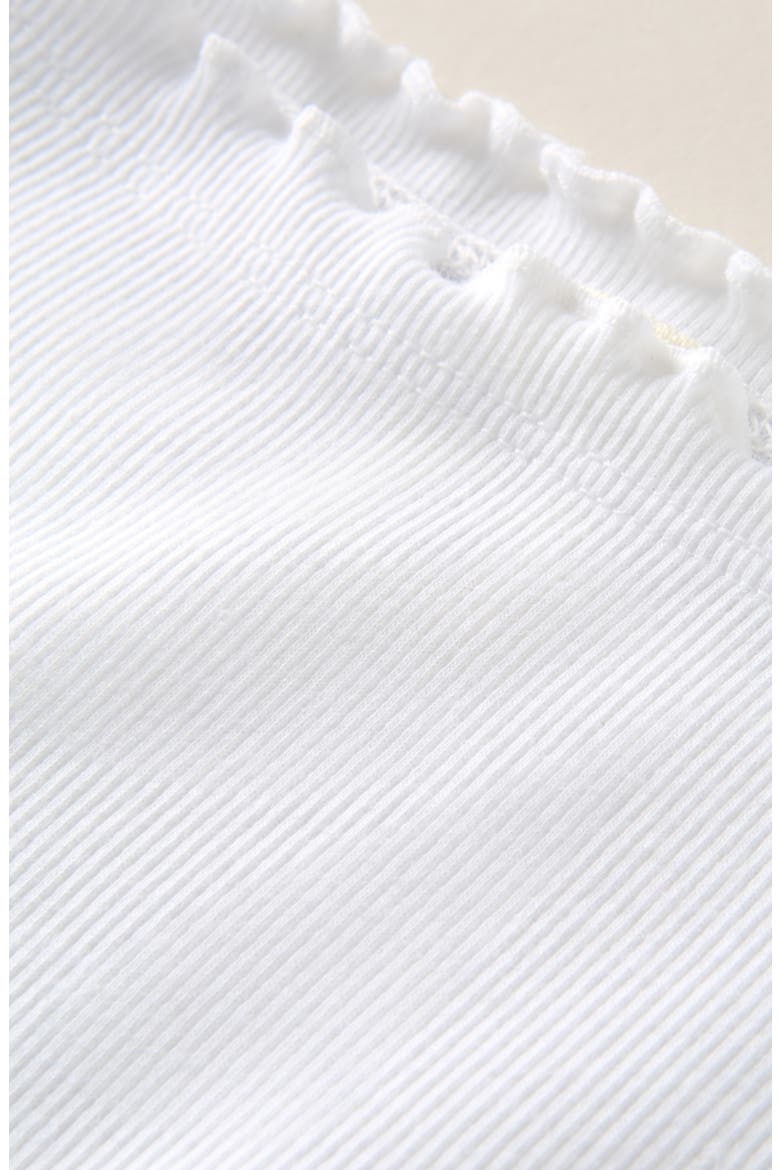 Kids' Lettuce Edge Rib T-Shirt, Alternate, color, WHITE