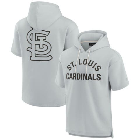 Unisex Fanatics Signature Gray St. Louis Cardinals Elements Super Soft Fleece Short Sleeve Pullover Hoodie