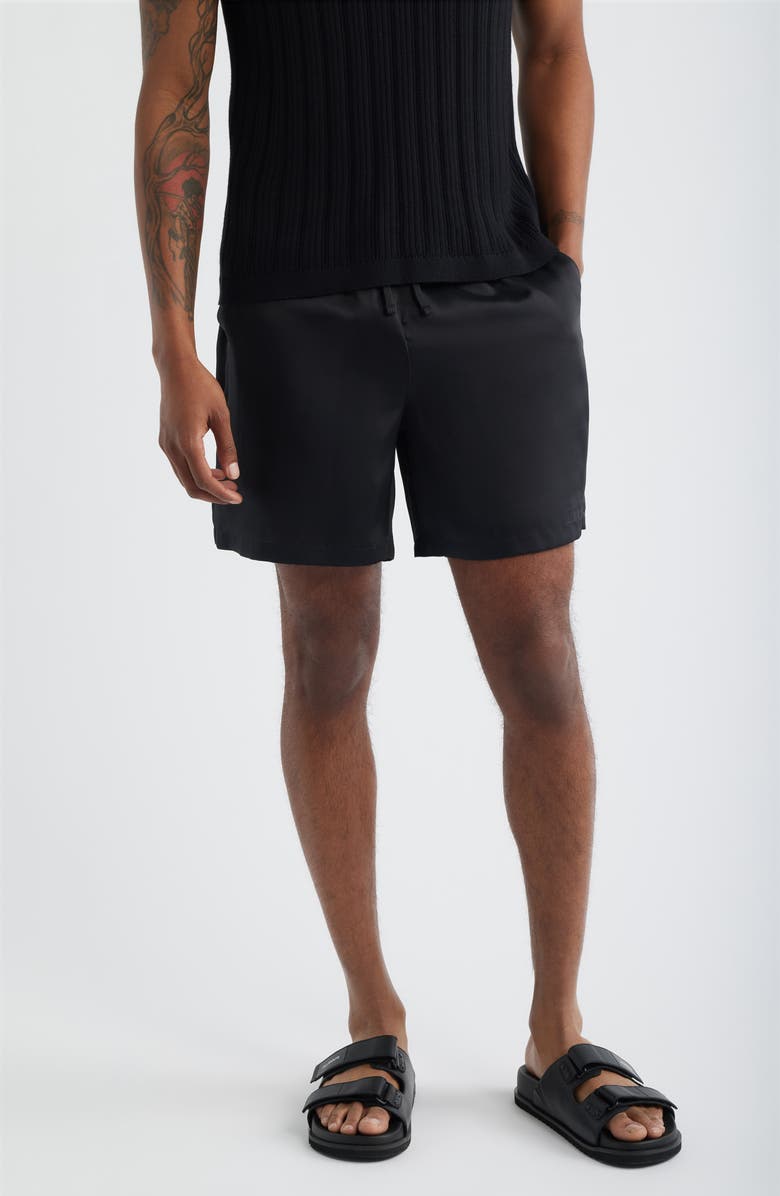 Open Edit Satin Drawstring Shorts, Main, color, 