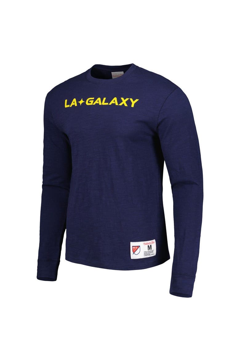 Men's Mitchell & Ness Navy LA Galaxy Legendary Long Sleeve T-Shirt, Alternate, color, Navy