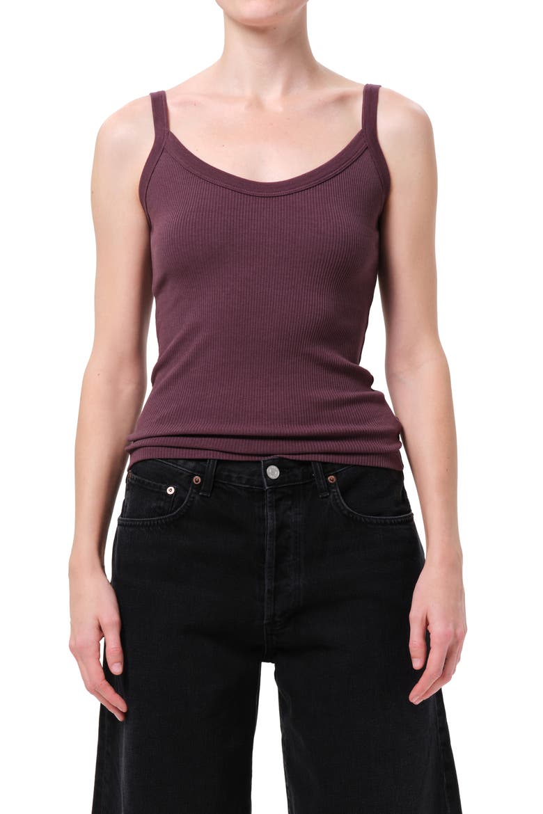 Jordan V-Neck Tank, Main, color, MOYER DK PLUM PURPLE