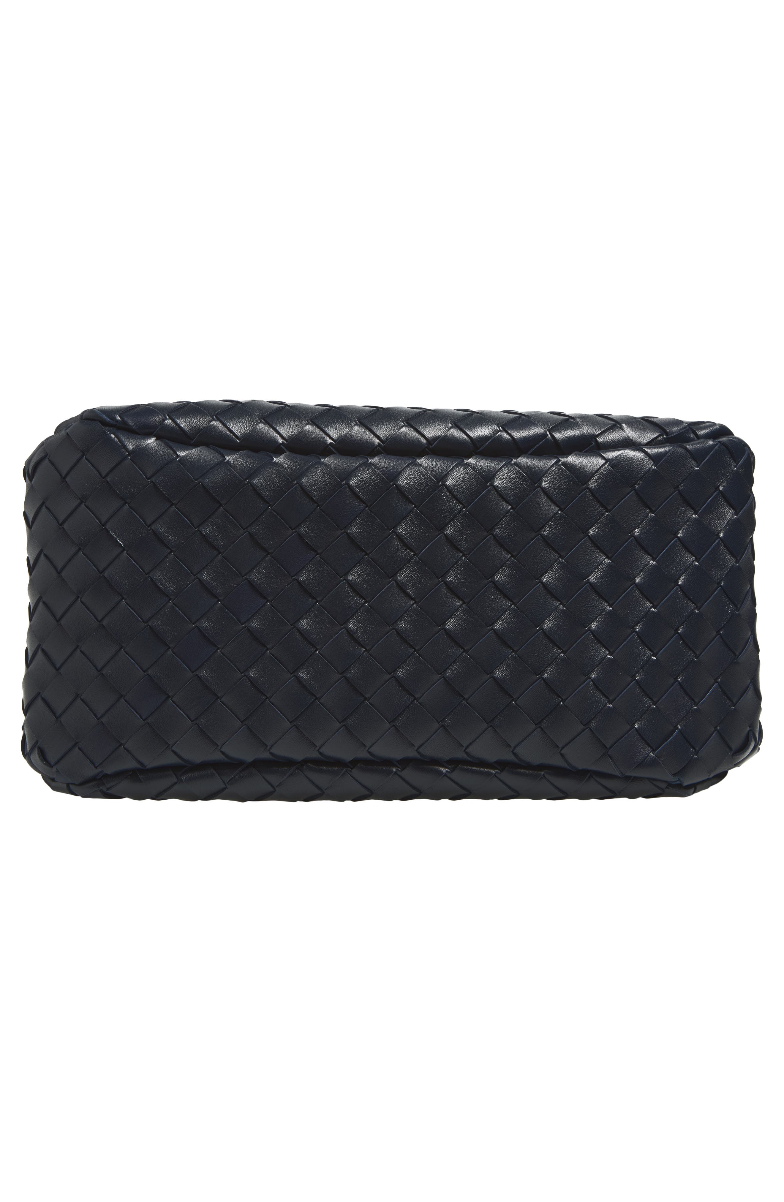 Campana Intrecciato Leather Shoulder Bag, Alternate, color, 4338 MIDNIGHT-MUSE BRASS